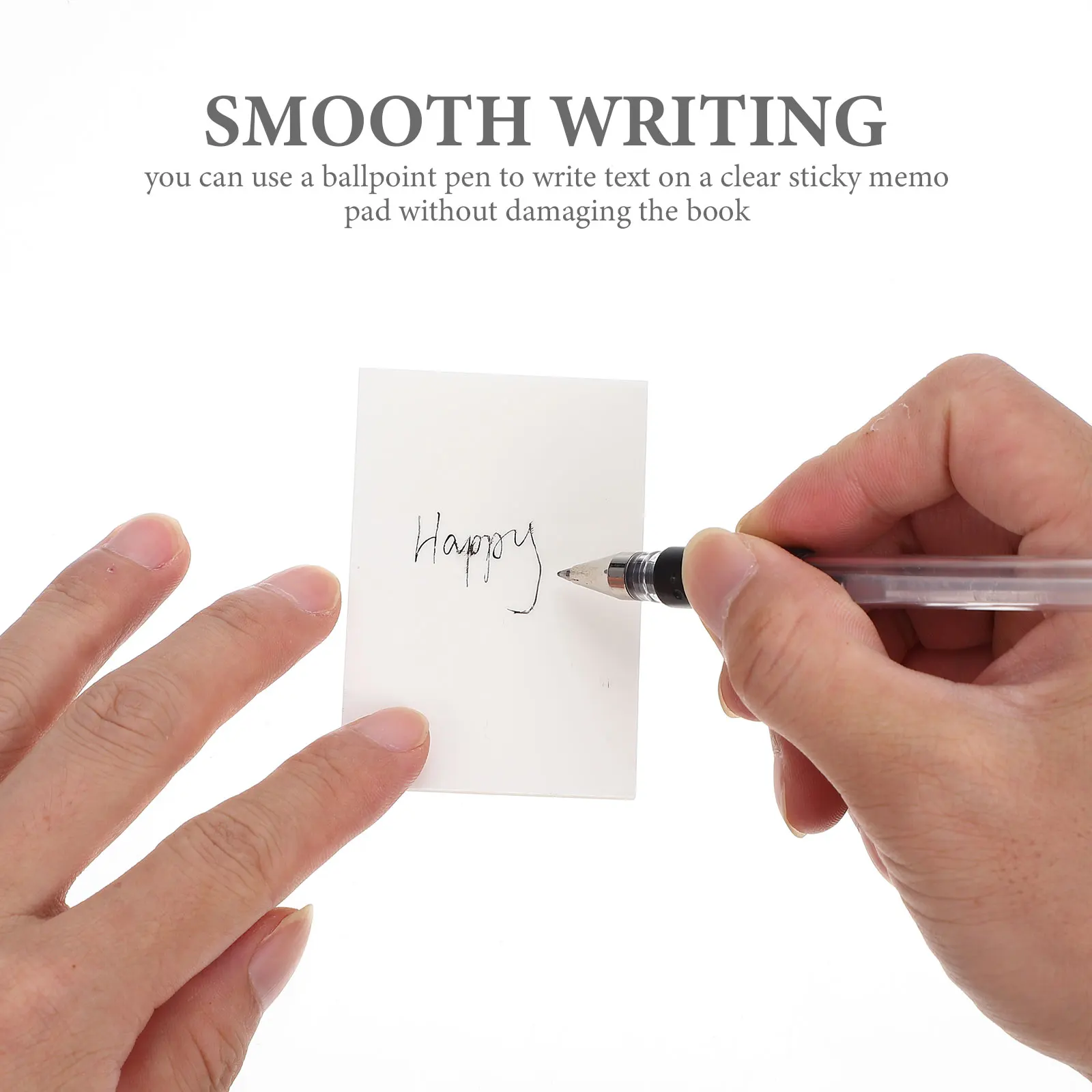 

10pcs Transparent Index Sticker Memo Writing Note Pads Clear Reusable Pet Page Tags for Office Home School Wall Blackboards