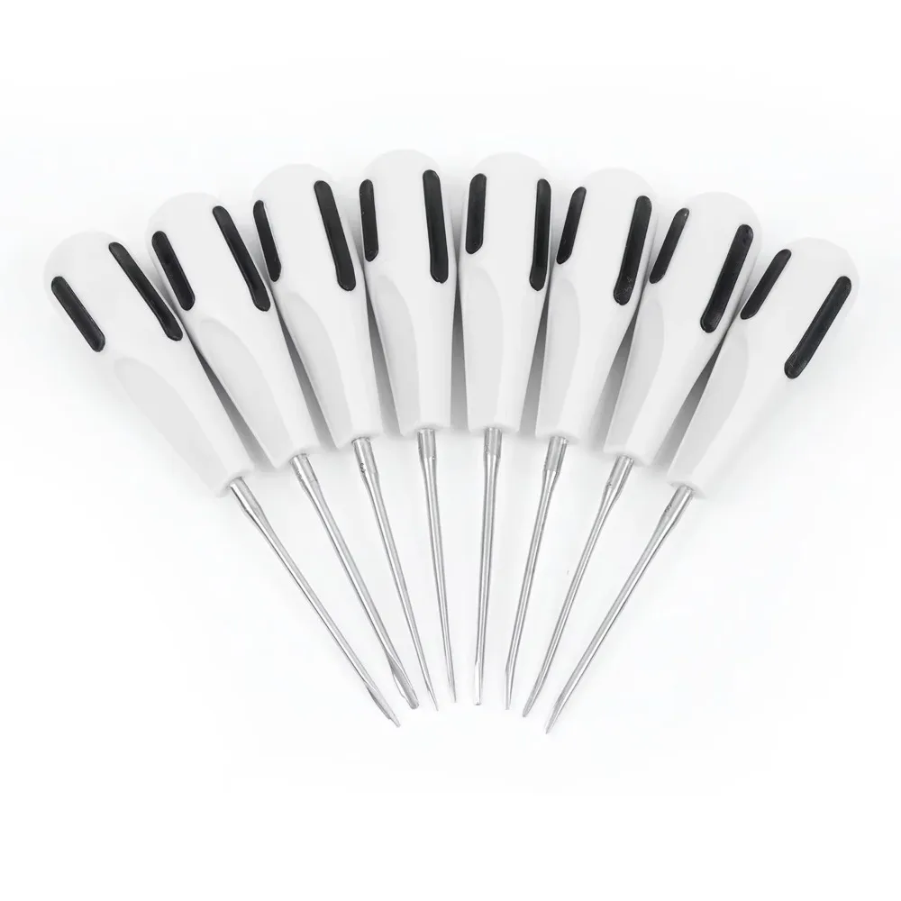 8pcs/Set  Stainless Steel Dental Luxating Lift Elevators Clareador Curved Root Dentist Dental Surgical Instrument