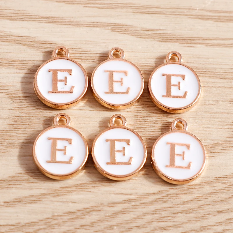 10 teile/los 12*15mm A-Z Brief Emaille Charms für Schmuck Machen Anhänger Halsketten Ohrringe DIY Handgemachte Armbänder handwerk Liefert – Detail 7