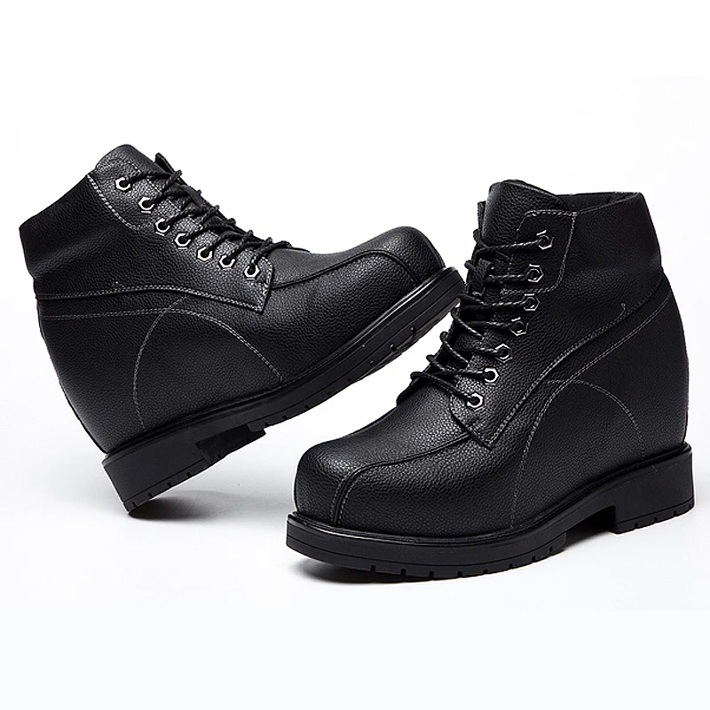 Men\'s Inner Height Increased Shoes Men 15cm Height Increasing Shoes Extra High Korean Super High Casual Elevator Shoes Boots Man