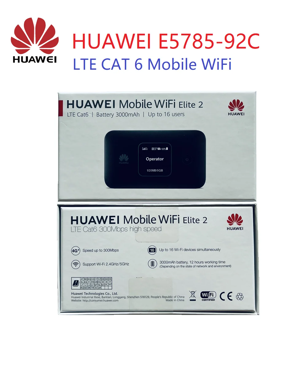 BRAND NEW Unlocked Huawei E5785-92c 300Mbps 4G LTE Mobile WiFi Hotspot Pocket Router PK E5787ph-67a E5885ls
