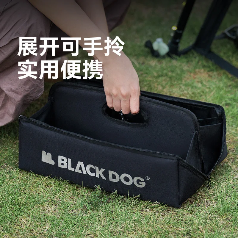 حقيبة تخزين معدات التخييم شديدة التحمل ومقاومة للماء، ومقبض حمل قابل للطي مع حزام مولي لتنظيم التروس الخارجية #2