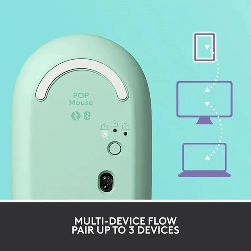 Logitech POP Wireless Mouse, Bluetooth Connection, High-value Design, Multi-device Switching, Long Battery Life, Precise Control