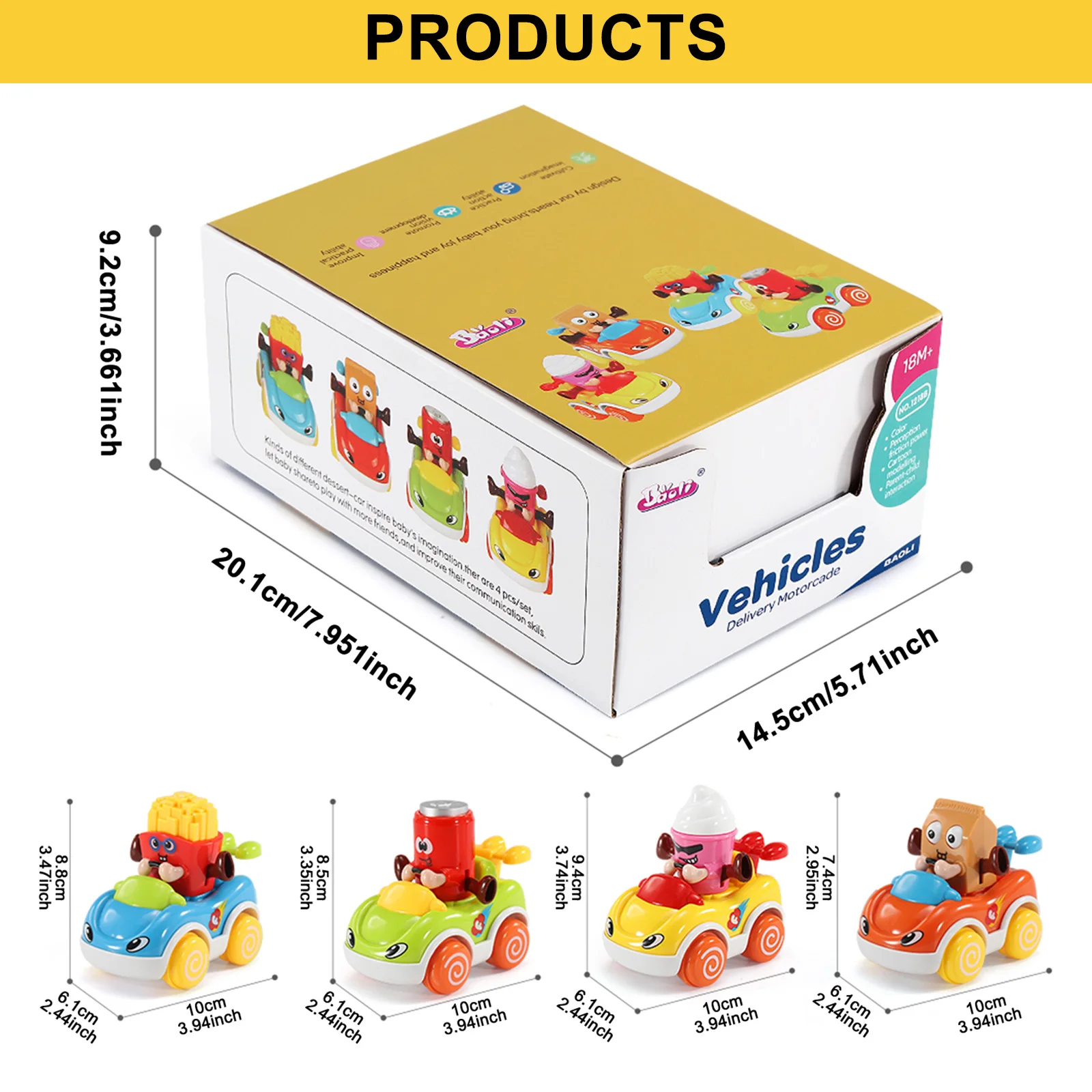 아이들을 위한 재미있는 만화 풀백 자동차 세트 - 아이들이 좋아할 다채로운 대화형 학습 장난감 장난감