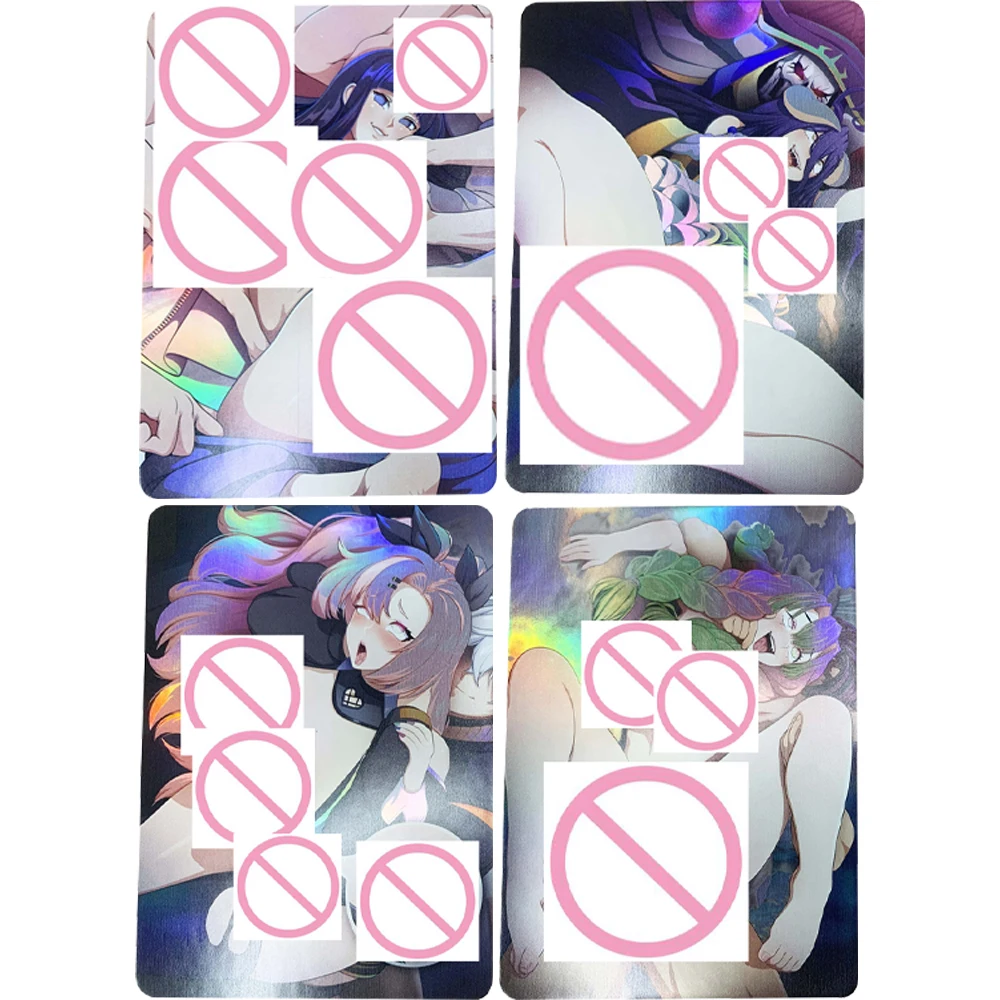 New Anime Sexy Nude Collection Cards Hyuga Hinata Kanroji Mitsuri Fully Naked Girl Card Big Breasted Refractive Color Flash