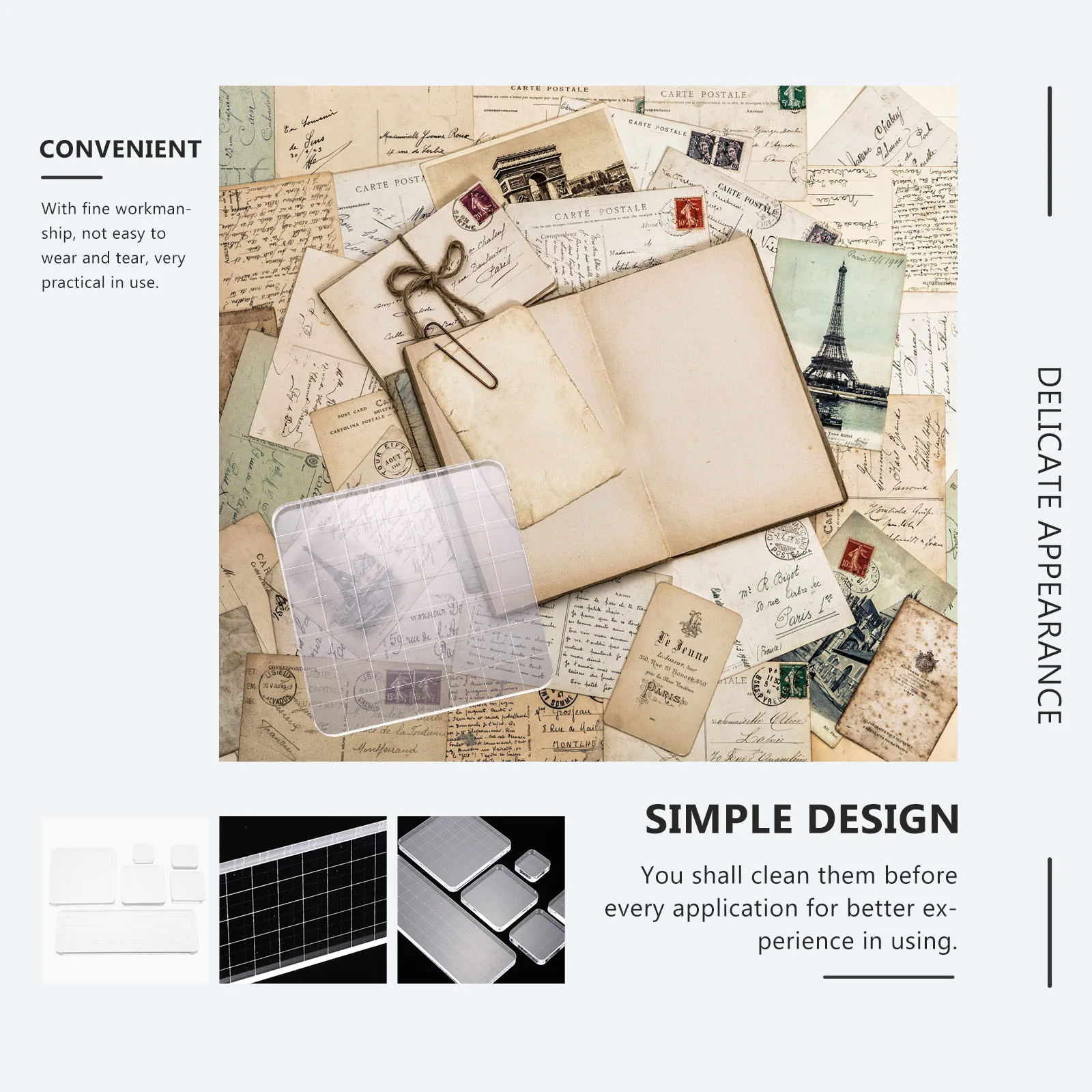 

6 Pcs Stamping Accessories Clear Block for Scrapbooking Automatic Acrylic Child