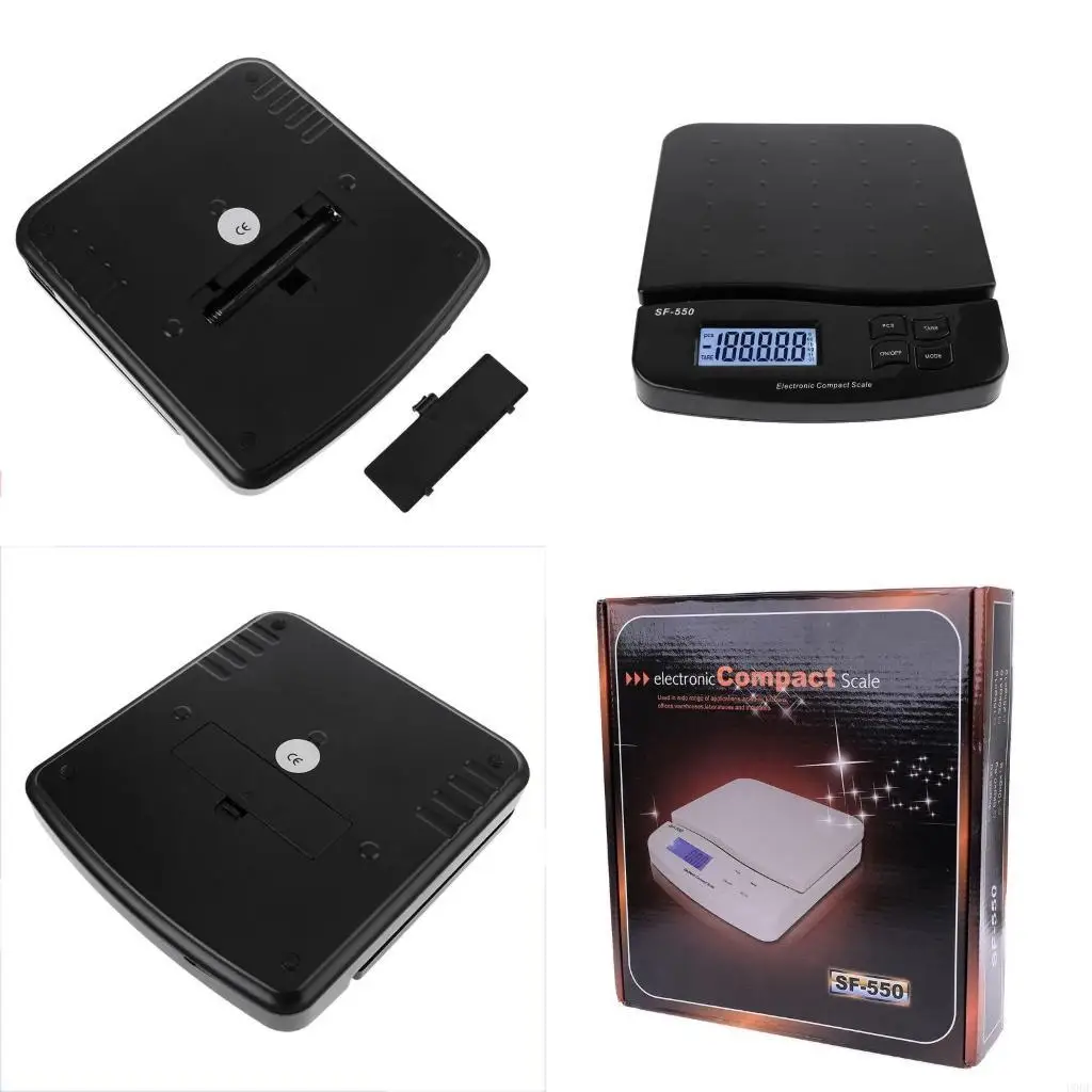 Shipping Scale with 4 Button 55 Postals Scale Tare Function Auto-Off Backlits LCD Display Digital Scale