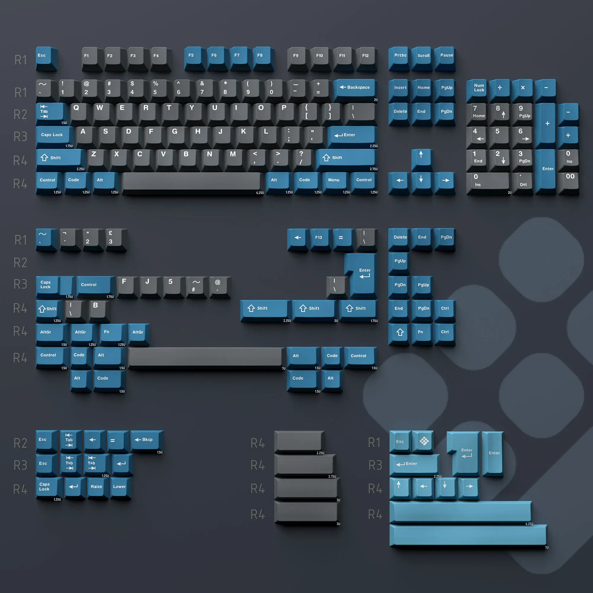 

Astronaut original height two-color injection molding 186 keycap PBT full set