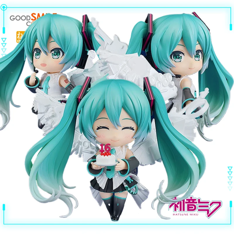 

GSC Original Genuine Vocaloid Hatsune Miku Nendoroid 2222 Happy 16th Birthday Ver 10cm Anime Collections Model Toy Figures Gifts