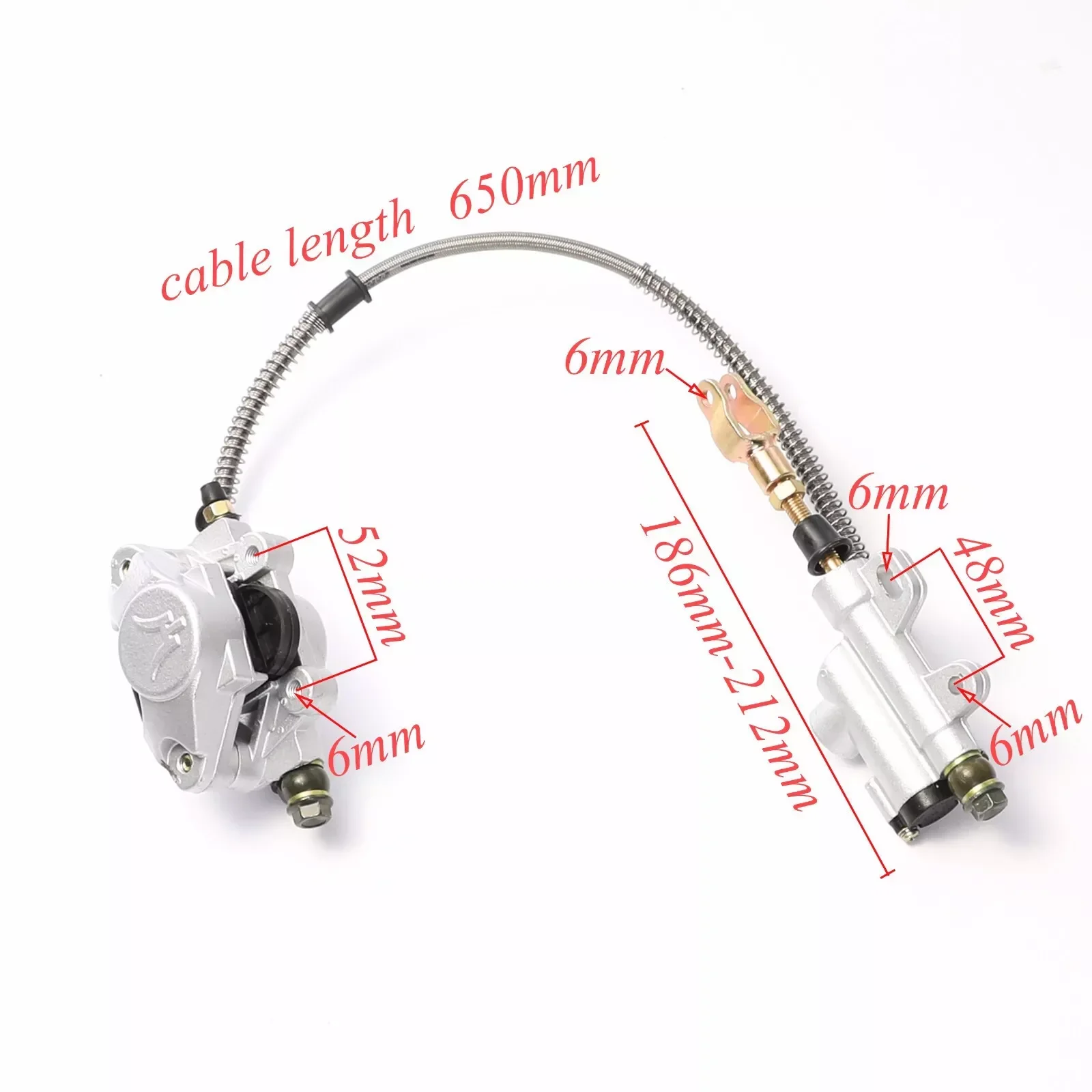 

TDPRO Hydraulic Rear Brake Caliper Cylinder Assembly for ATV Quad Buggy Trike 110cc Dift 4 Wheeler Motorcycle