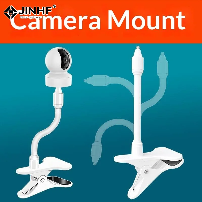 Portable Flexible Camera Clamp Mount Baby Monitor Camera Holder Stand Webcam Monitor Punch-free Bendable Bracket Base With Clip