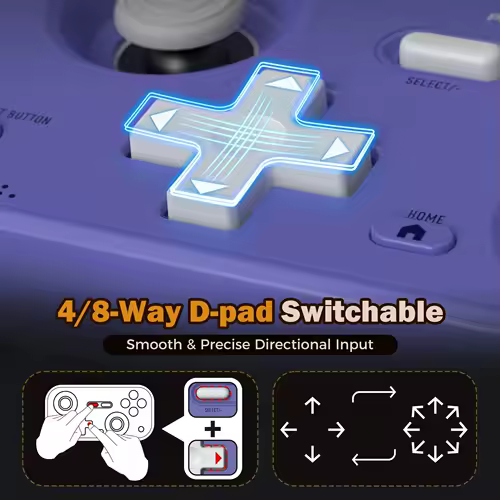 IINE Pocket Retro Game Controller,1000Hz Recessed Stick, Hall Effect Joysticks,Portable Mini Gamepad Customizable Controls - Image 6