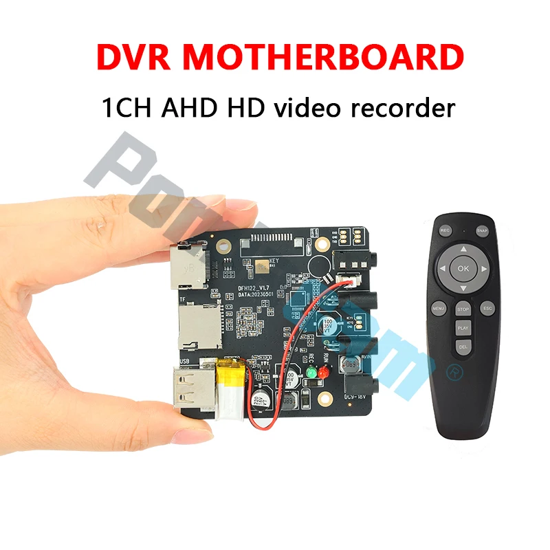 

1CH DVR AHD HD Video Recorder DMA122 Motherboard AHD&TVI H.265 1080P Remote Control Mini DVR Support HDMI Output 1080P