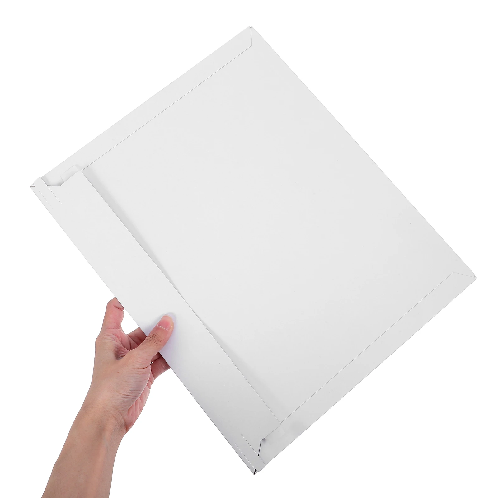 20 قطعة من مغلفات الورق المقوى الأبيض المسطحة ذاتية الختم مقاومة للماء للشحن وثائق الصور المضغوطة #1