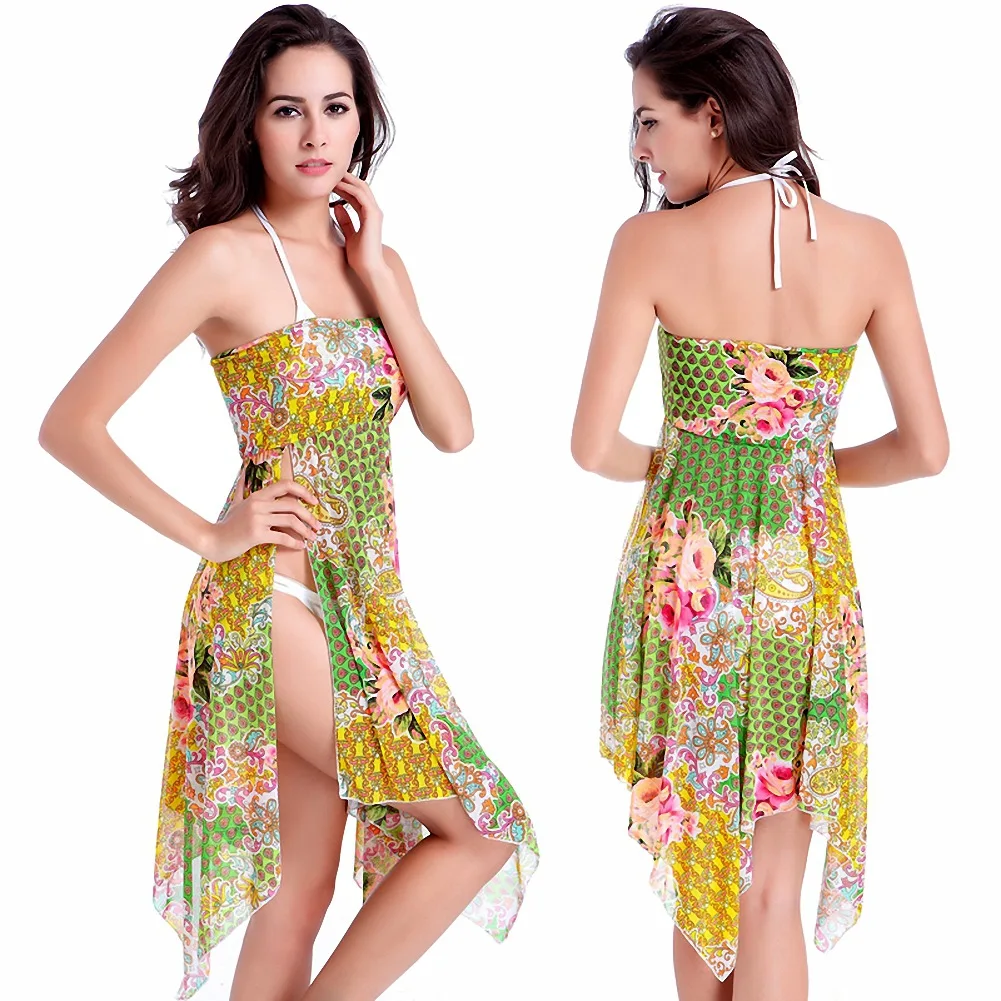 Robe de plage smockée pour femmes, en Spandex, Style plage, Cover-Up, vêtements de plage, haute qualité, jupe en filet de vacances, offre spéciale, 2025