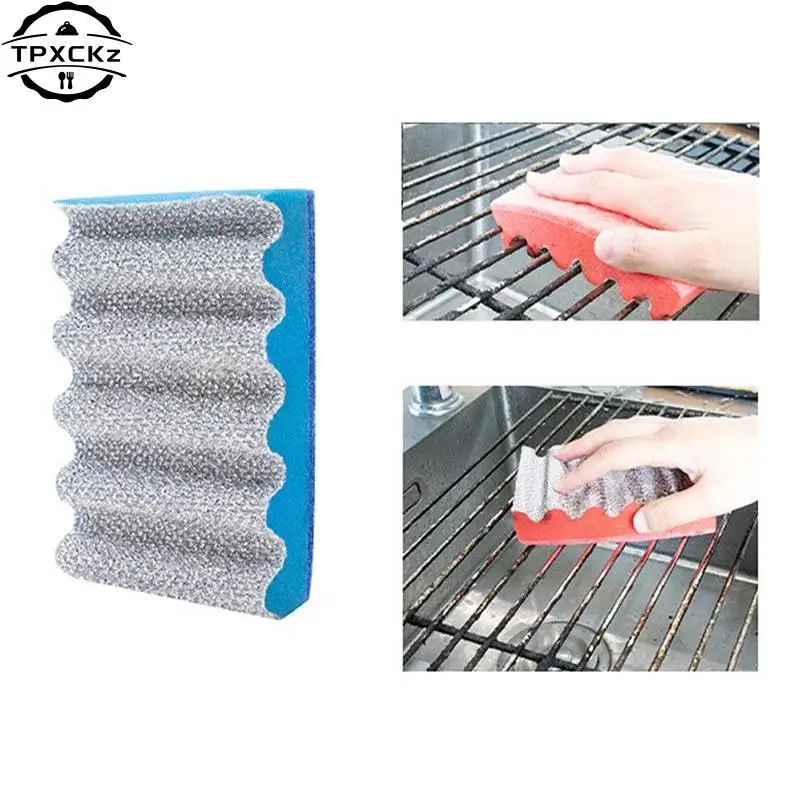 BBQ Grill Cleaning Brush Barbecue Cleaning Sponges for Barbecue Rack Kitchen Dishwashing Sponge Scouring Pads Dishes Pot Wipe