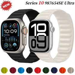 New Finewoven Strap For Apple Watch Band Ultra 3/2 49mm 11 10 46mm 42mm Canvas Magnetic Belt iWatch 9 8 7 6 5 4 SE 45m 44mm 41mm