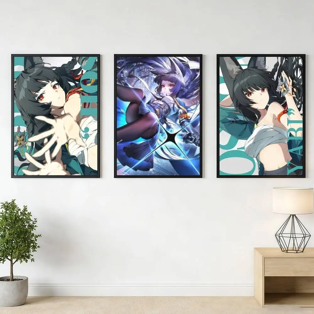 Hoshimi Miyabi Zenless Zone Zero Poster Stickers Art Print Retro Wall Decor Living Room Home HD Easy Hang Decor Birthday Gifts