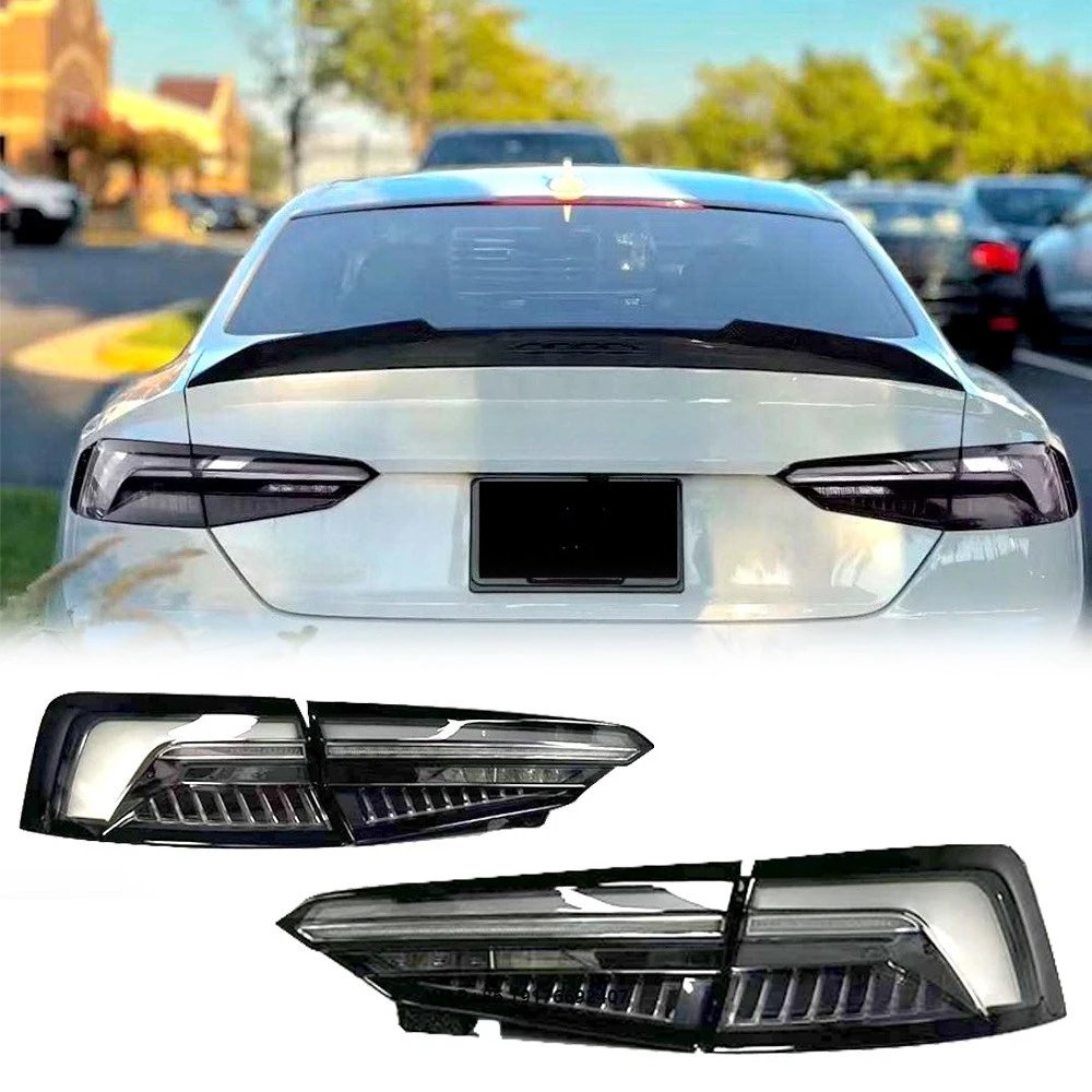 For 17 - 26 A5 S5 RS5 High-end Venom Tail Lights, Original Factory Handcrafted Custom Black and White Tail Lights