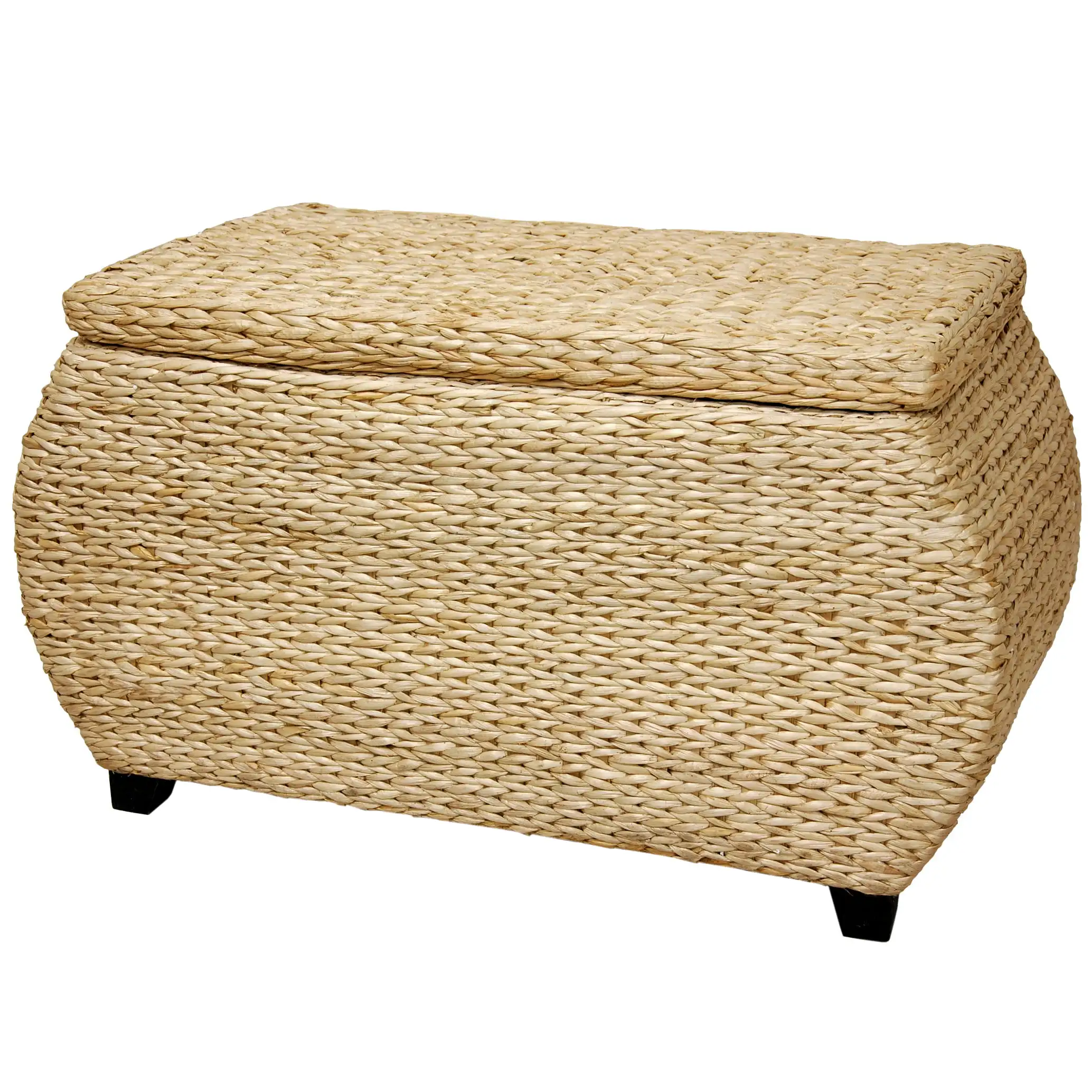 

Oriental Furniture Woven Rush Grass Fiber Storage Box - Natural