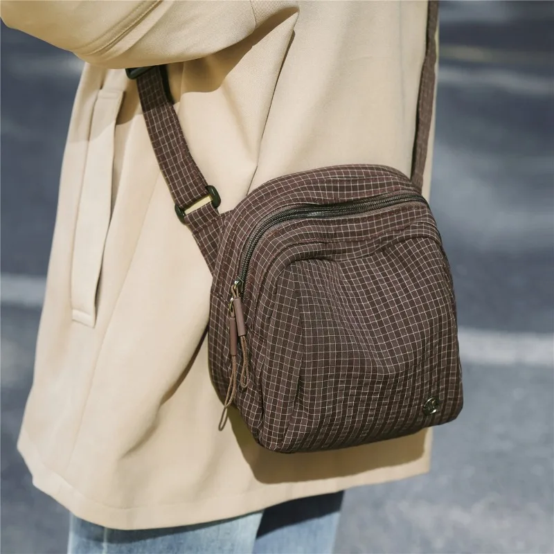 

Полиэстеровая сумка через плечо с застежкой-молнией и регулируемым плечевым ремнем, простая универсальная сумка-мессенджер