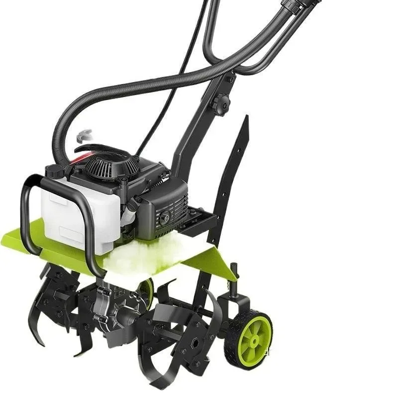 Micro-tiller Small agricultural rotary tiller Household high-power soil tilling, plowing and ditching lawn mower