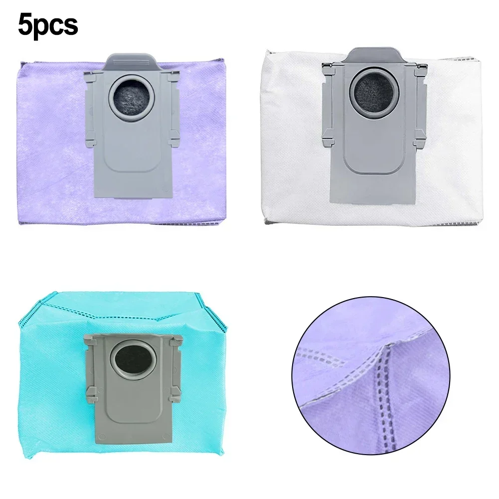 5 Pcs Dust Bags Collector Sets For Ro-borock S7 MaxV Ultra/Q5+ Plus/Q7 /Q7 Max Vacuum Cleaner Dust Bag Leakproof Spare Part