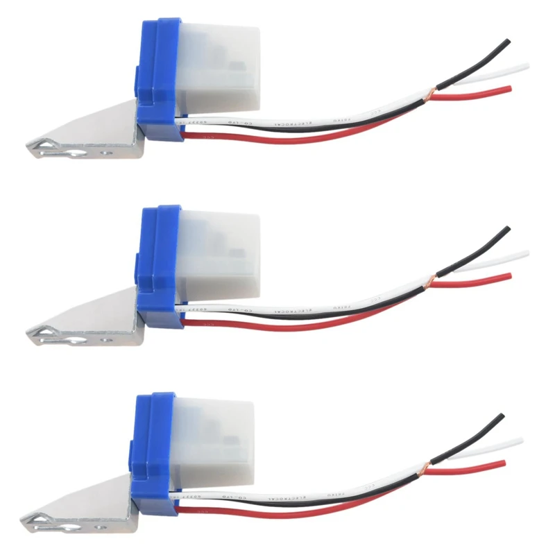 Interruptor automático de luz Crepúsculo, Sensor de luz, 3X AC DC 12V 10A