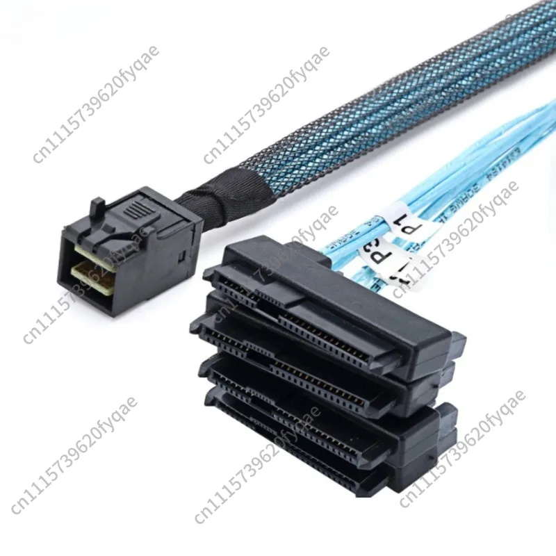 2 in 1 MINI SAS HD SFF-8643 to SAS SFF-8482 22P High Speed Cable, SATA Compatible