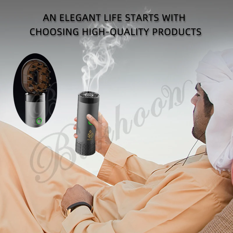 

Electric Hair Incense Burner, Mini Luxury Arabic Mubkhar, High Quality Metal Censer, Gift Set B20