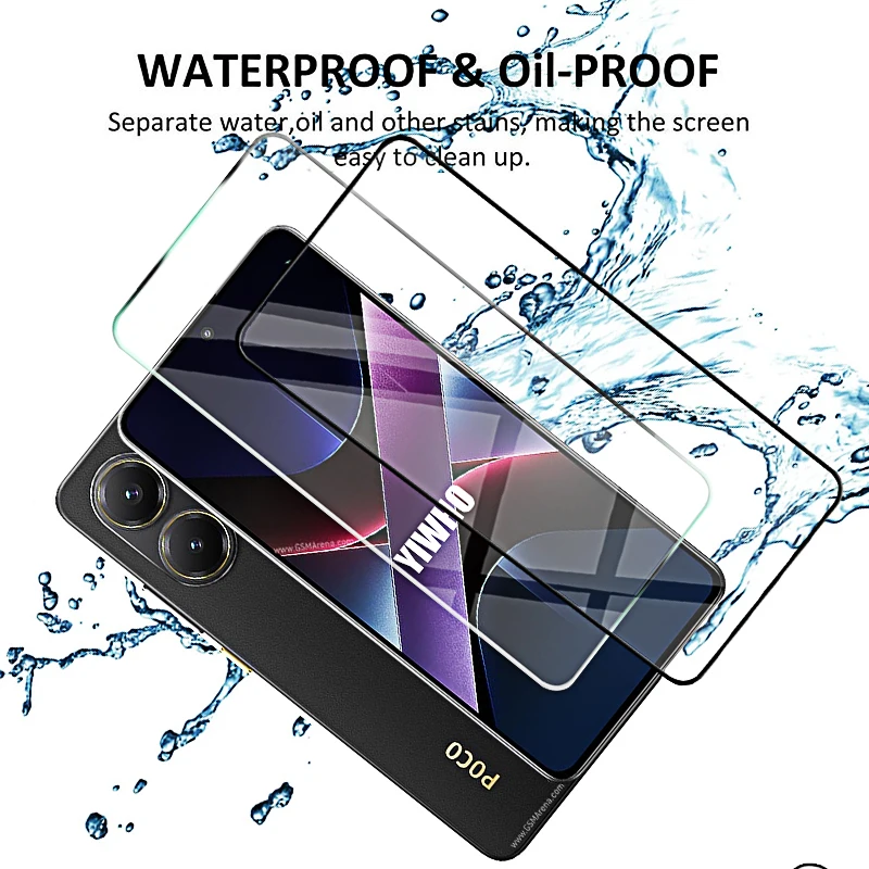 4-1 قطعة الزجاج المقسى ل Xiaomi Poco X7 Pro X6 X5 X4 X3 حامي الشاشة على Pocco Poxo X7pro X 7 6 5 Pro طبقة رقيقة واقية أمامية