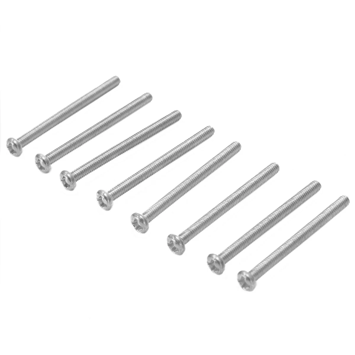 A71P 48 قطعة M2.5x32MM التقاطات الجيتار الكهربائي هامبوكر ضبط الارتفاع المسمار والربيع - الملعب 0.4 مم - فضي