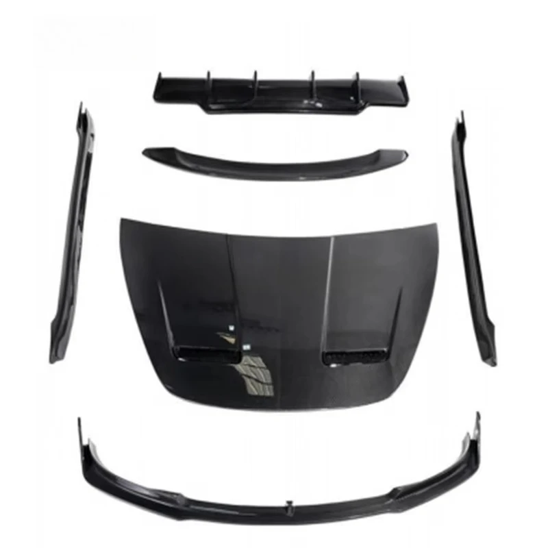 Dry Carbon Fiber Auto Body Kits for Tesla Model 3 2019-2022 V Engine Hood Front Lip Diffuser Side Skirts Spoiler Car Accessories