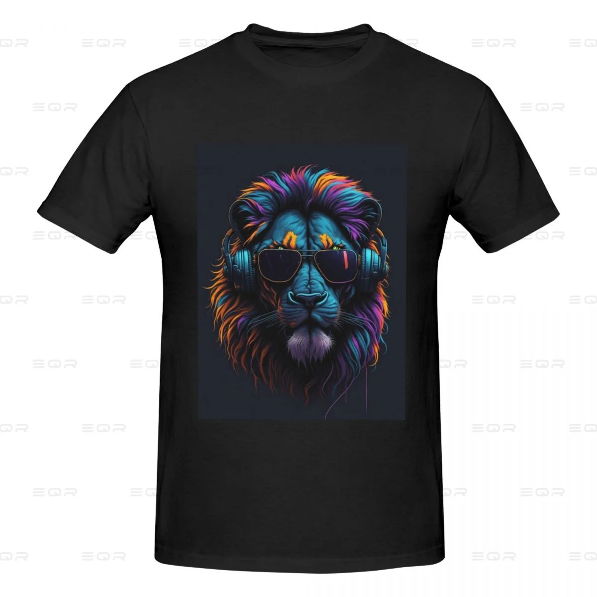 Cool Animals, Lions, Tigers, Gorillas 1 Men's round neck T-shirt,European and American style,Novelty all the year round Gift