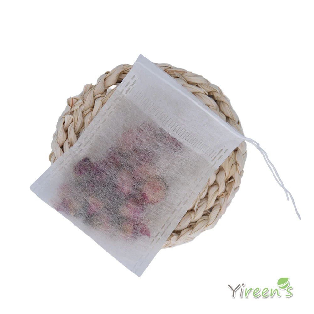 90 X 130mm 10000pcs Eco-Friendly Corn Fiber Empty Pouch With String Tea Bags Powder Herbal Medicine