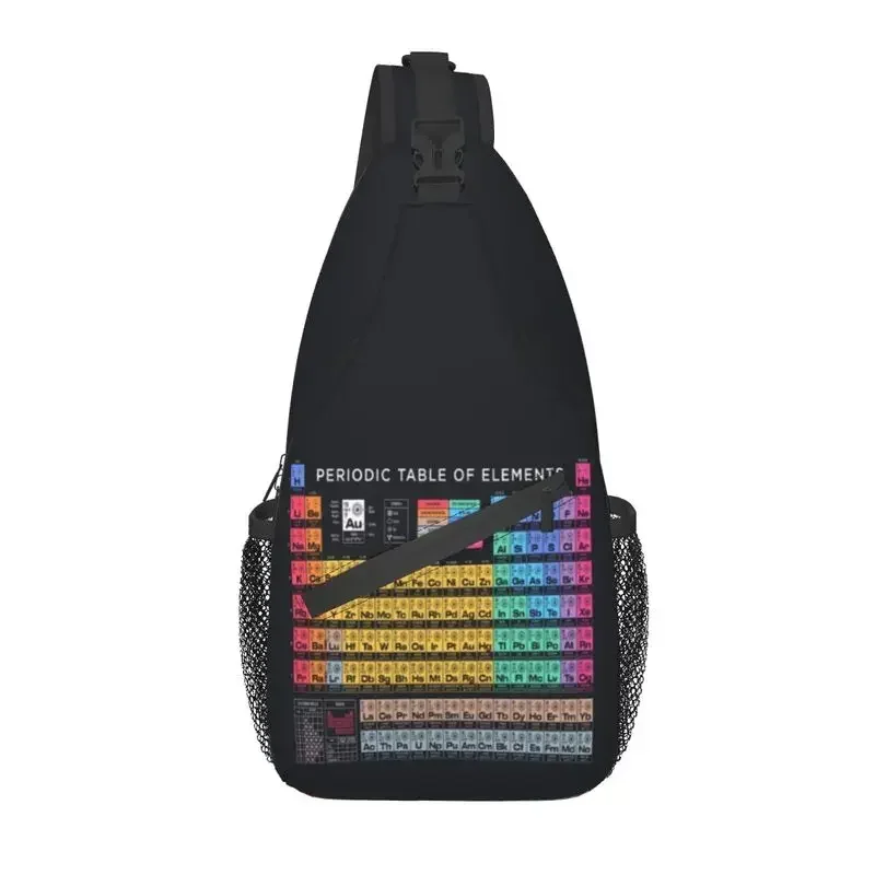

Cool Periodic Table Of The Elements Crossbody Sling Backpack Men Science Chemistry Shoulder Chest Bags for Traveling