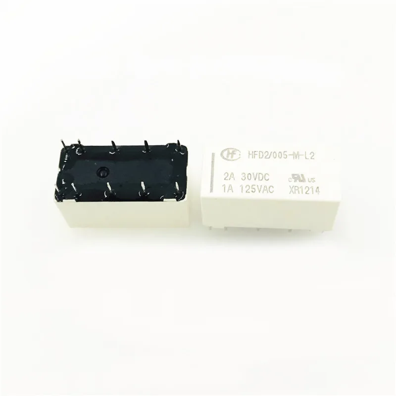 Imagem -06 - Relé de Travamento Magnético 50 Pcs Hfd2 10pin Hfd2 012-s-l2 Hfd2005-m-l2-d Hfd2-024-s-l2-d Hfd2-003v 5v 12v 24vdc S-m-l2-d