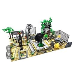 Military Base Building Blocks World War II Jungle Desert Fortress Building Scene Toy Model Compatible With Classic Brands