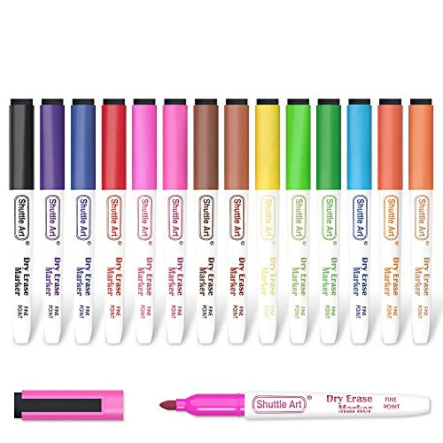Dry Erase Markers, Magnetic Whiteboard Markers with Erase, Fine Point Perfect For Writing on Whiteboards, Dry-Erase Boards, Mir