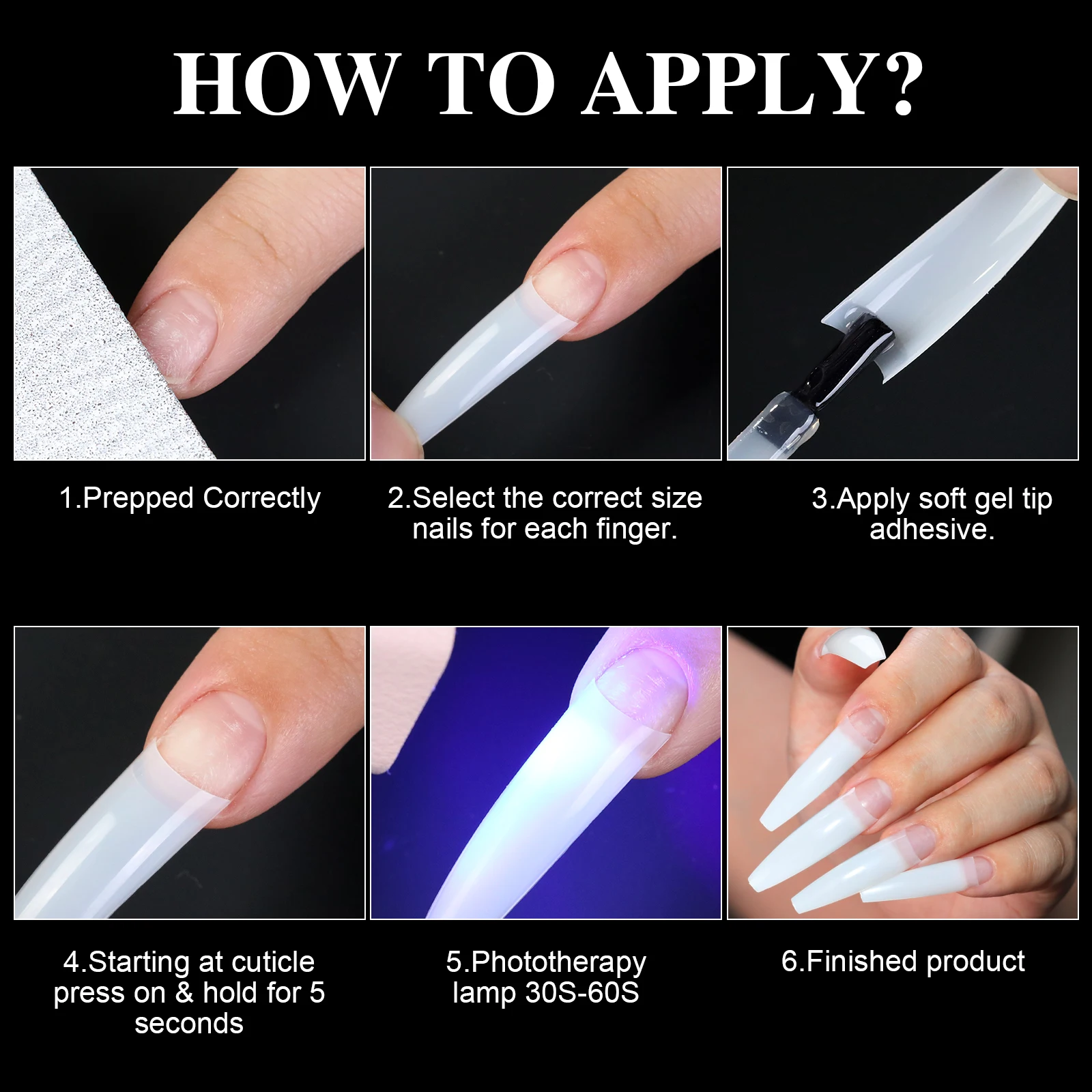 Nuovo 504 pz Francese Unghie Finte Mezza Copertura Stiletto Bara Presse Su Unghie Acriliche Strumenti di Estensione FAI DA TE Punte di Gel Morbido Unghie Fornitore