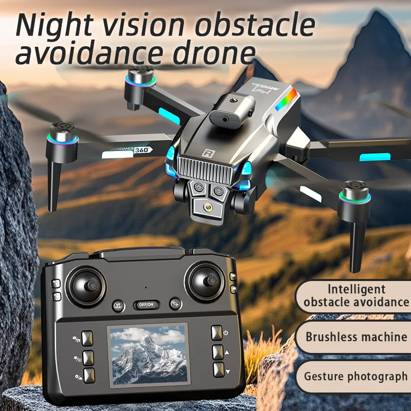 Upgraded M107 Drone Quadcopter: Dual HD Cam, Live Feed, Brushless Motors, Smart Avoidance & Optical Flow RC Toy