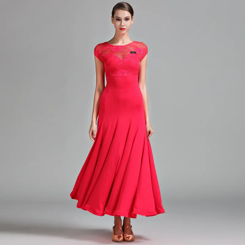 Ballroom Waltz Tango Foxtrot Dress Lady's Elegant Stage Wear Women Black Ballroom Flamenco Dancing Dresses Modern Dance