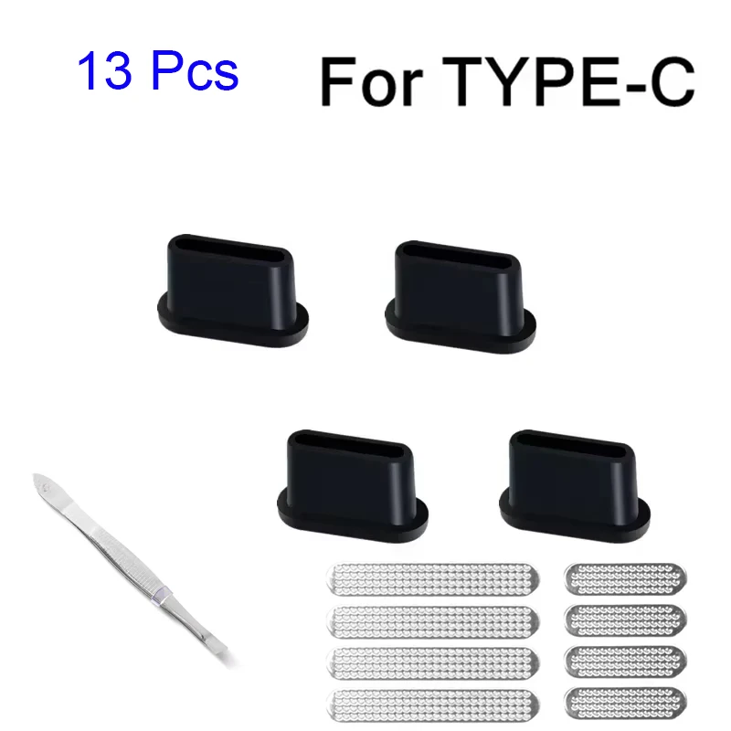 Universal Handy Lautsprecher Staub Mesh Aufkleber Micro USB Typ C Telefon Port Schutz Staub Stecker Pinzette Kit Für iPhone Samsung