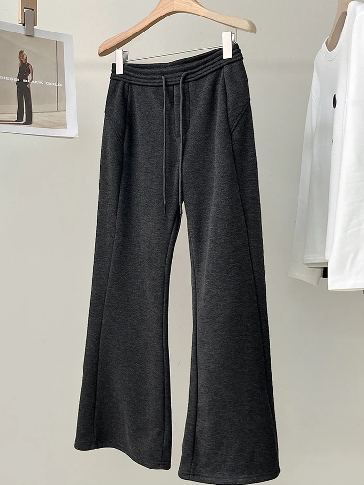 

Acetate Wool High Waist Slimming Flared Pants Women's Autumn Winter New Sle Yoga Pants Micro Flare Drapey Rice Noodle Sport...