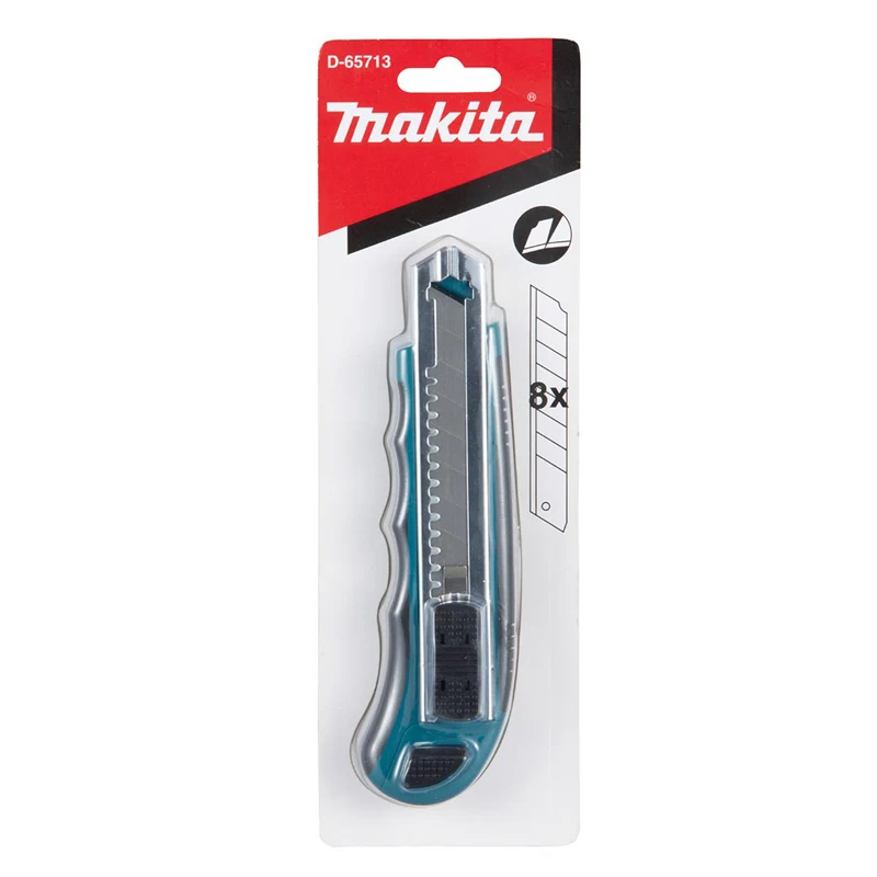 Makita D-65713 Slide Lock Snap Off Knife 18MM Easy Loading Retractable Multifunctional Cutting Hand Tool