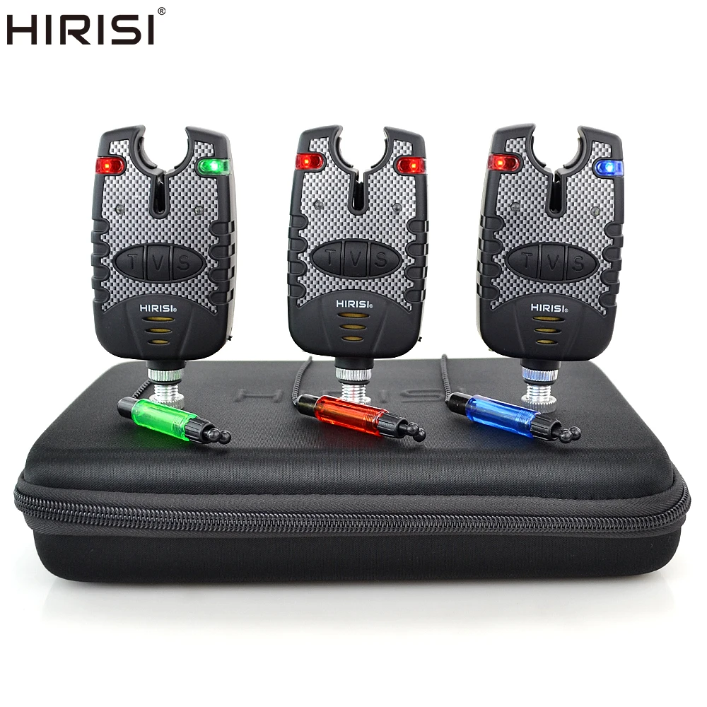 3pcs Fishing Alarms with 3pcs Fishing Swingers 3 Color Fishing Bite Alarm Indicator Set B1113B