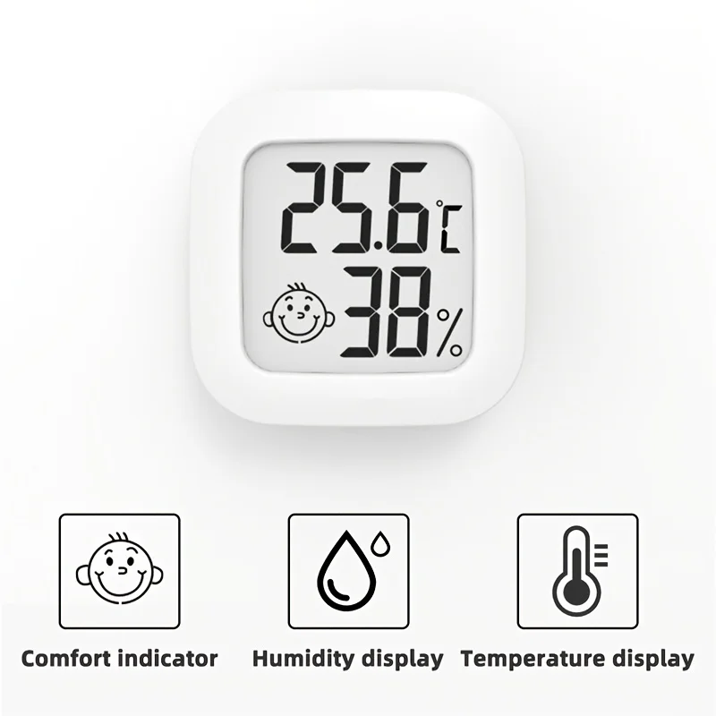 Mini LCD Digital Thermometer Hygrometer Indoor Room Electronic Temperature Humidity Meter Sensor Gauge Weather Station For Home