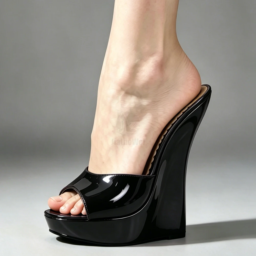 Jialuowei nuovo arriva sandali da donna Ultra 18CM pantofole con tacco alto donna zeppe con plateau Sexy scarpe con décolleté donna infradito
