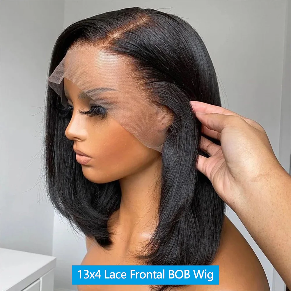 

Bob Wig Human Hair 13x4 Frontal Lace Wigs for black Women HD Bob Lace Front Wigs Human Hair Glueless Wigs Pre Plucked Wig