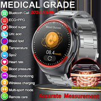 2024 New For Huawei Accurate Measure Blood Sugar Lipids Uric Acid Smart Watch Men ECG Blood Pressure Health SmartWatches Clockes